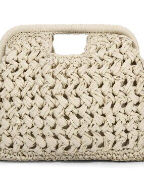 Straw Clutch Purse for Women Summer Beach Woven Bags Straw Top Hanlde Handbags V
